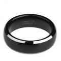 Atacado preto clássico Unisex Casting Tungsten Couple Ring